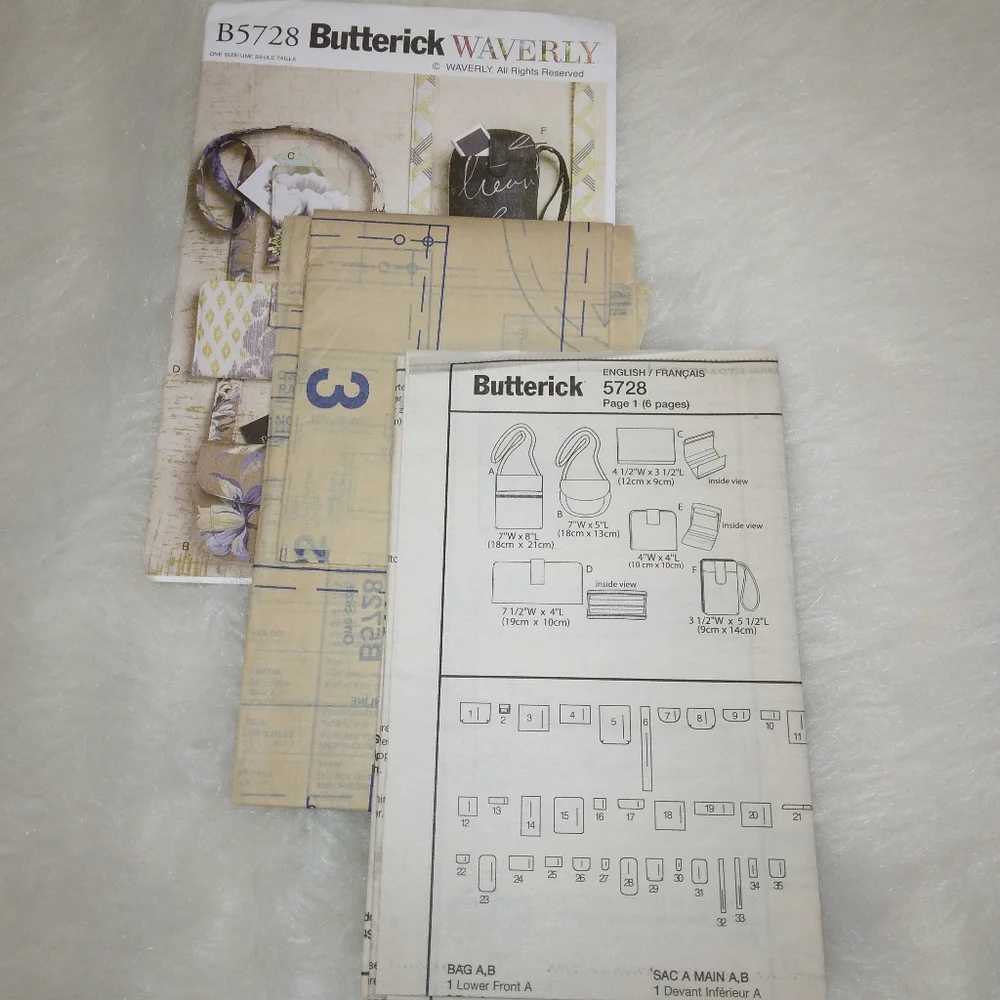BUTTERICK B5728 Bags and purses by Waverly